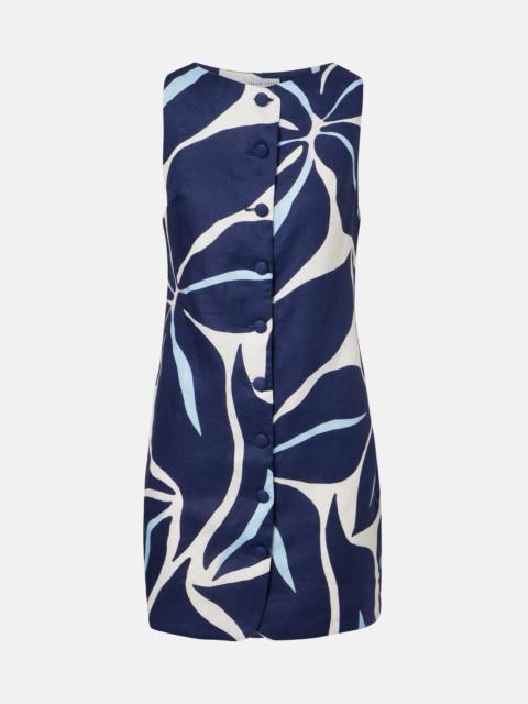 CALA de la CRUZ Rhoda printed linen minidress