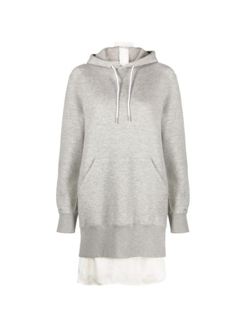 sacai long-sleeve zipped hoodie dress