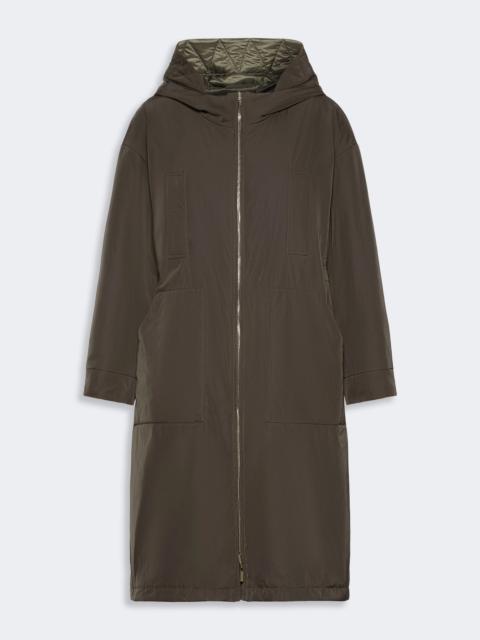 Max Mara BOSCO Long, reversible padded parka in radzmir and water-repellent canvas - KAKI
