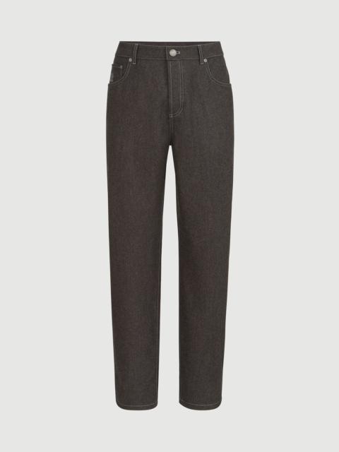 Brunello Cucinelli Virgin wool flannel five-pocket trousers