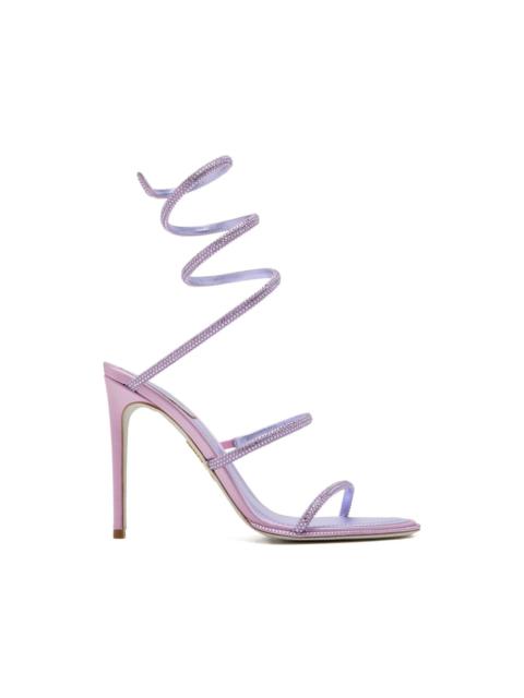 RENE CAOVILLA strass spiral sandals