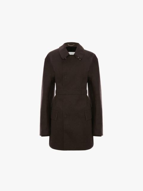 Victoria Beckham Victoria Beckham X Mackintosh Caban Coat In Brown