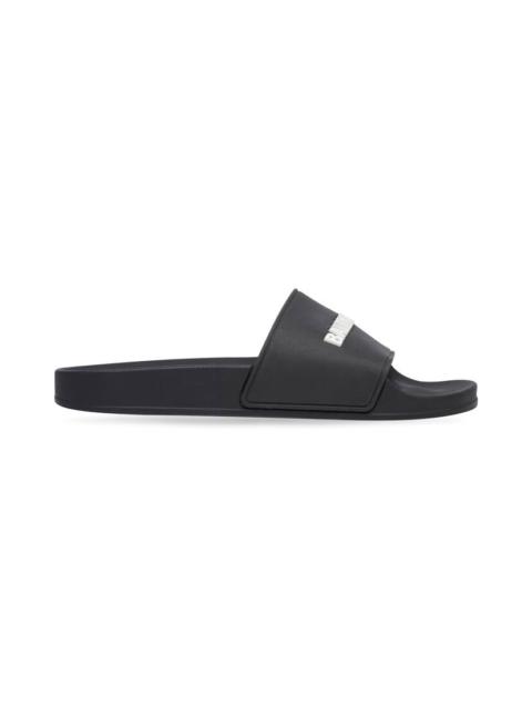 Women's Pool Slide Sandal in Black/white