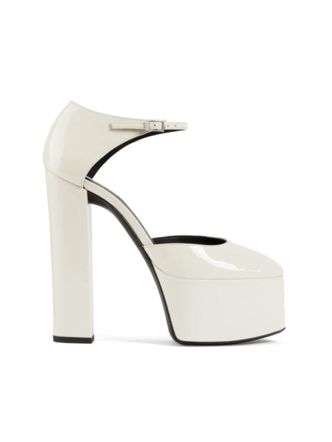 Bebe 15mm patent-finish platform sandals