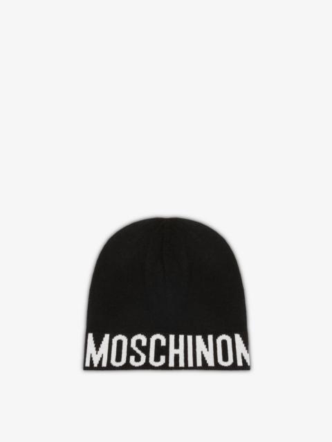Moschino WOOL BLEND HAT WITH LOGO.