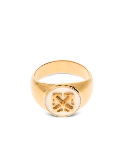 Off-White logo-embellishment ring