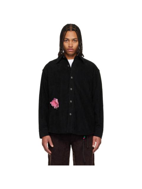 Song for the Mute Black 'Flower' Overshirt