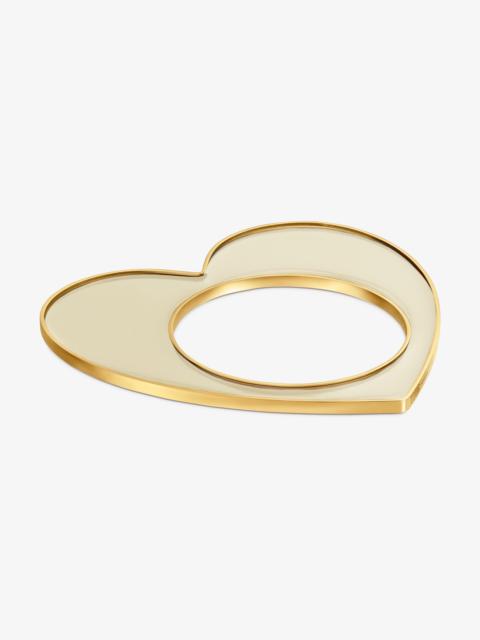 TOUS Gold-colored steel and white resin heart Bangle TOUS Galaxy