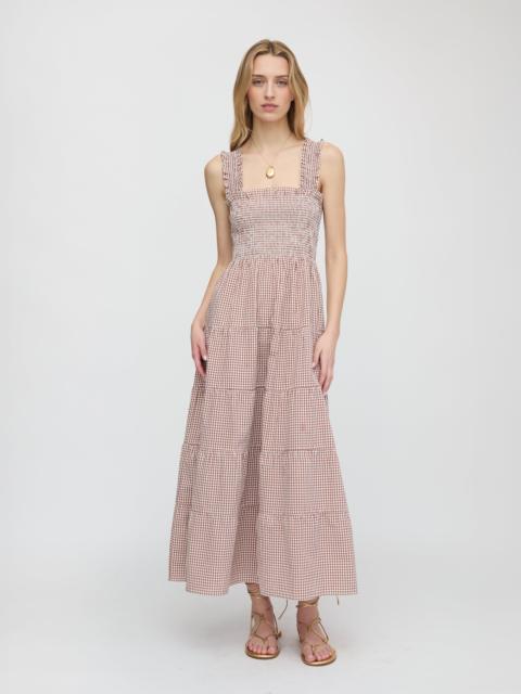 Hill House Home The Goldie Nap Dress - Cognac Gingham
