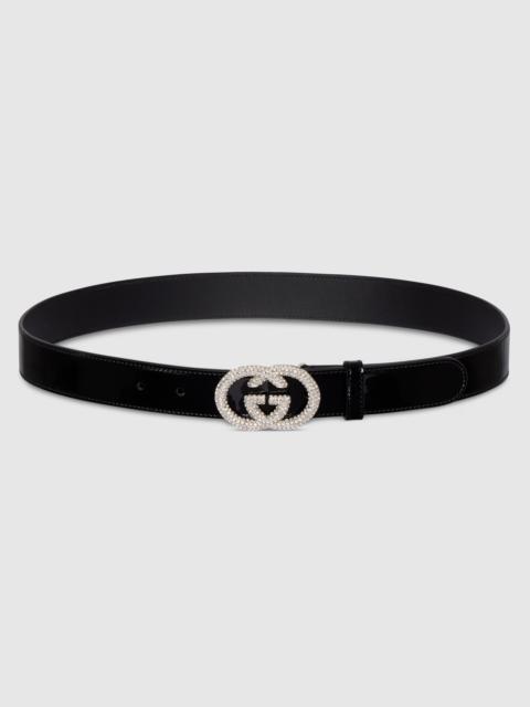 GUCCI Thin belt with Interlocking G buckle