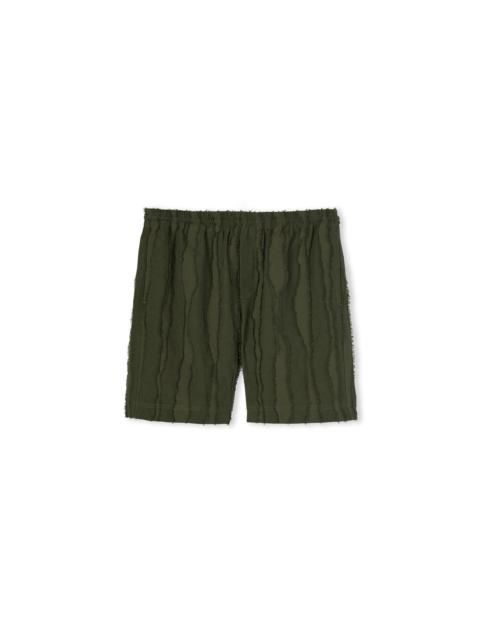 MSGM Solid color jacquard fil coup&eacute; cotton Bermuda shorts
