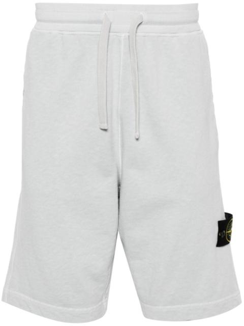 Stone Island Compass-badge cotton track shorts