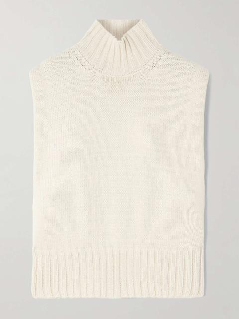 RÓHE Wool and cashmere-blend turtleneck vest Cream