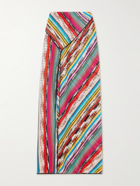 Missoni Mare Striped Metallic Crochet-knit Maxi Skirt