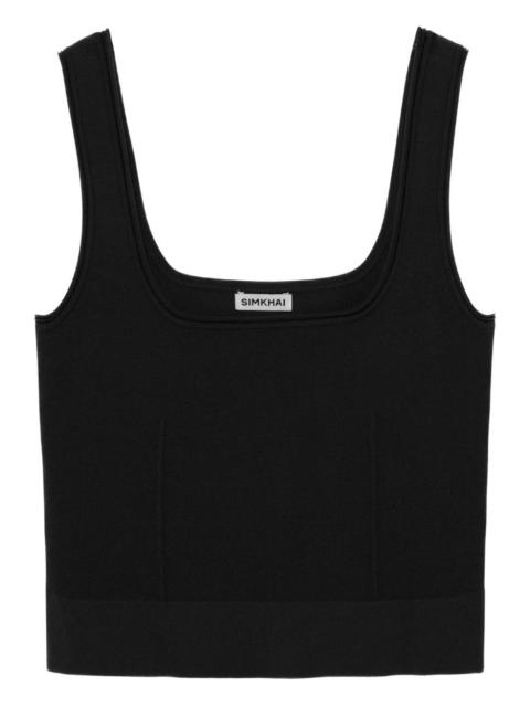 SIMKHAI Uri square-neck ribbed top