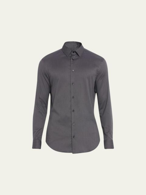 Men's Cotton-Stretch Micro-Print Sport Shirt