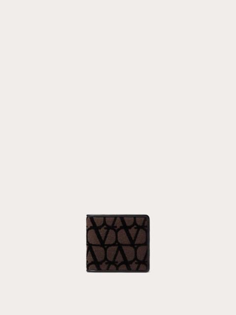 Valentino TOILE ICONOGRAPHE CARDHOLDER WITH LEATHER DETAILS