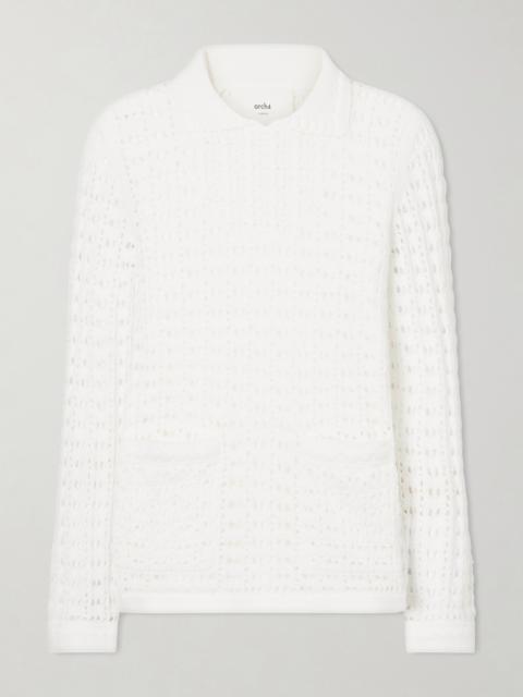 arch4 Sunny Crocheted Cotton Sweater