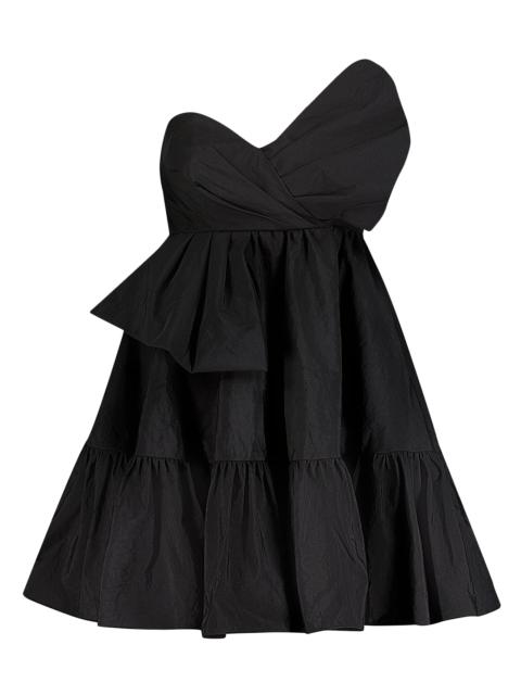 MAC DUGGAL Women's Faille Twist-Bow A-Line Minidress - Black