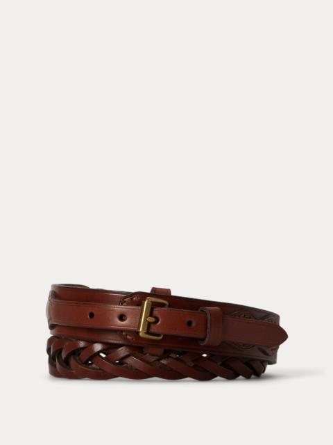Polo Ralph Lauren Western Braided Leather Belt