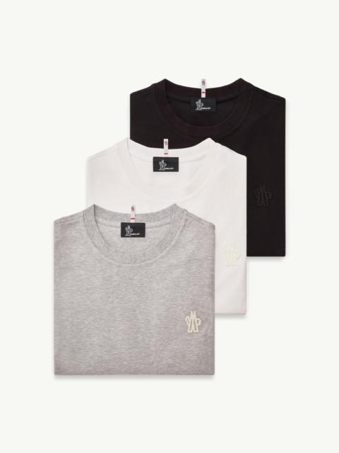 Moncler Grenoble Logo Patch Cotton Blend T-Shirt (Three Pack)