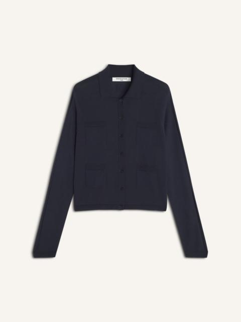 Maison Kitsuné SILK BLEND SHORT CARDIGAN