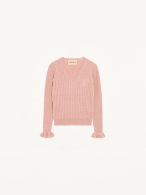 Valentino EMBROIDERED CASHMERE SWEATER