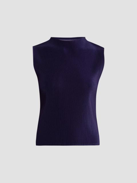 Pleats Please Issey Miyake Women's Mist September Sleeveless Top - Navy