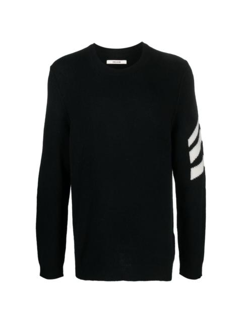 Zadig & Voltaire stripe-detail cashmere jumper