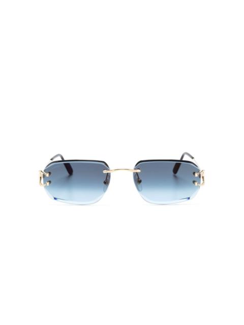 Cartier 0468S rectangle-frame sunglasses