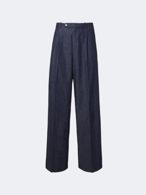 Jil Sander Cotton chambray wide-leg pants