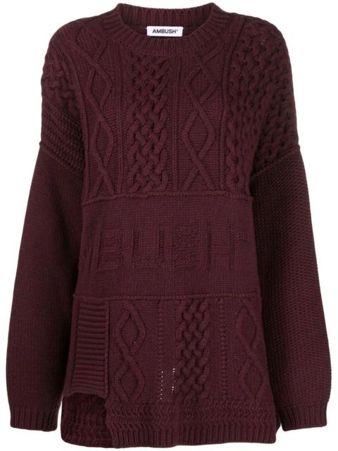 cable-knit jumper