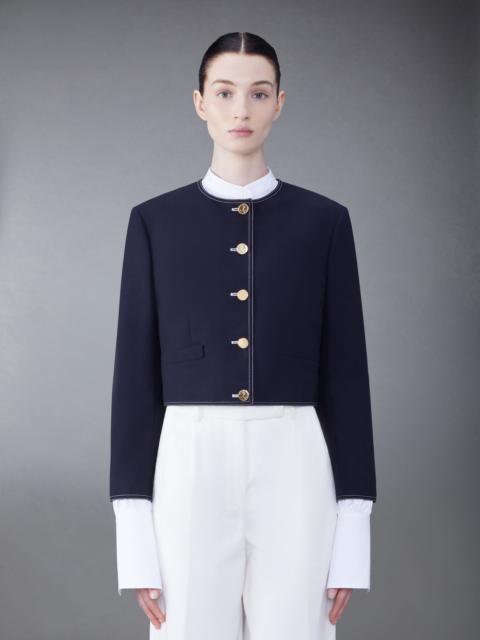 Thom Browne Fresco Box Pleat Cardigan Jacket