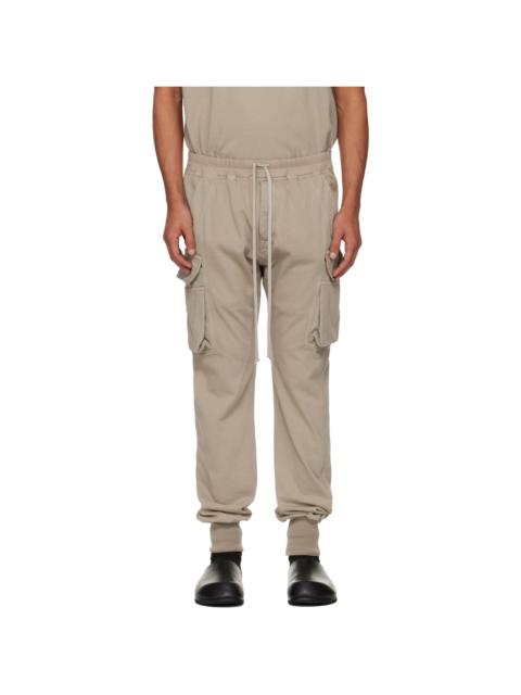 Rick Owens DRKSHDW Taupe Concordians Mastodon Cut Cargo Pants