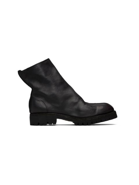 Guidi Black 796LVX Leather Side Zip Top-Ankle Boots