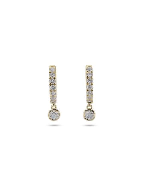 STONE AND STRAND Round Diamond Drop Huggies