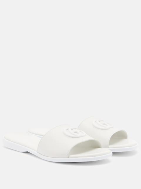 GUCCI Double G leather slides