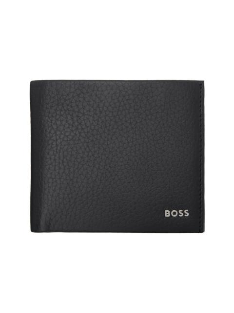 BOSS Navy Grained Leather Wallet
