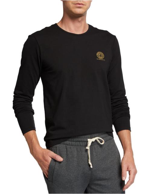 VERSACE Men's Medusa Logo Long-Sleeve T-Shirt