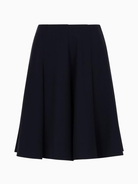 EMPORIO ARMANI Technical-cady pleated skirt