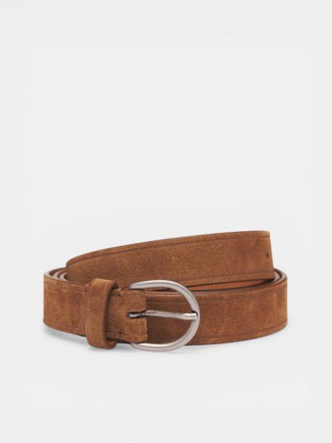 Ann Demeulemeester Konji Brown Reverse Leather Belt