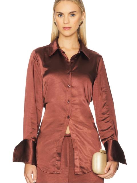 SIMONMILLER Loch Satin Button Up