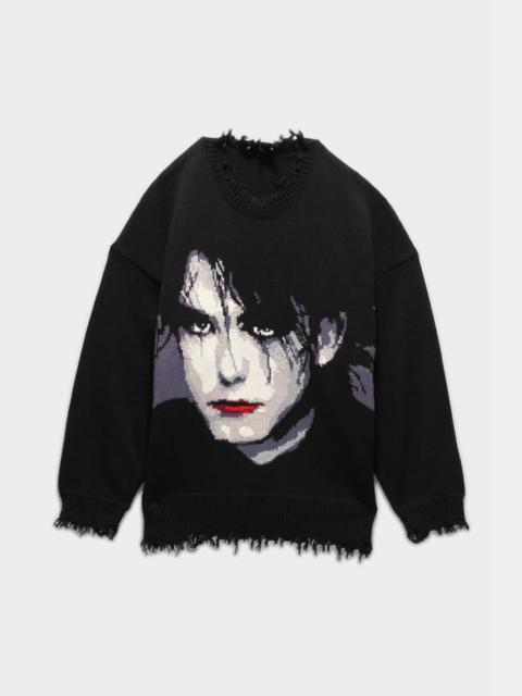 R13 ROBERT SMITH OVERSIZED SWEATER - BLACK (INTARSIA) | R13