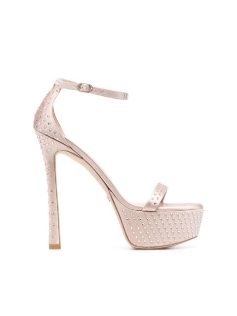 150mm rhinestone platform sandals