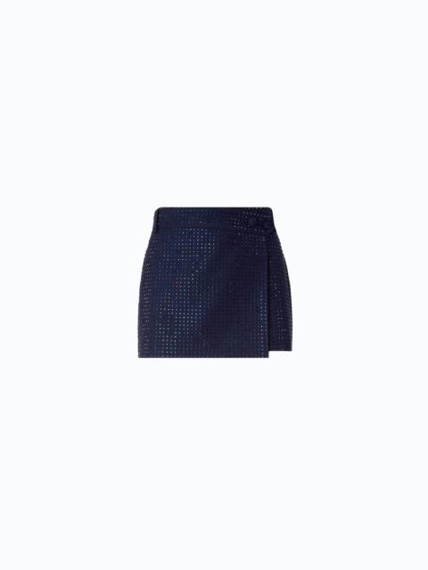 PINKO FULLY RHINESTONED WRAP MINI SKIRT
