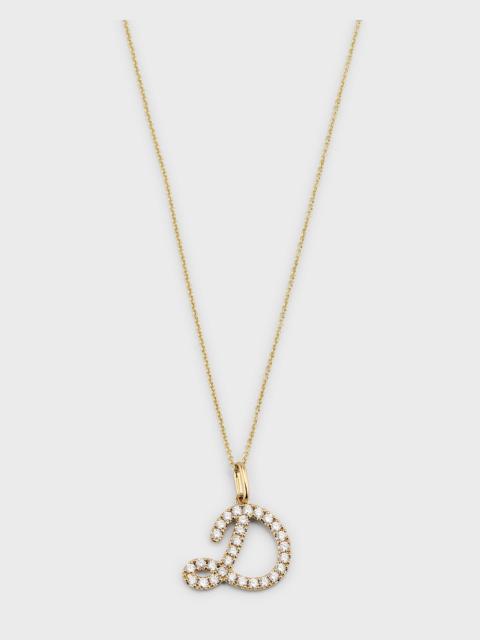 SYDNEY EVAN 14k Diamond Pave Initial Necklace