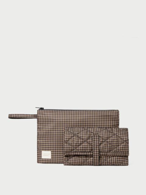 LOEFFLER RANDALL Dottie Brown/Black Check Changing Pad