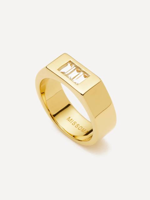 MISSOMA X Lucy Williams 18ct Gold-Plated Triple Stone Chunky Ring