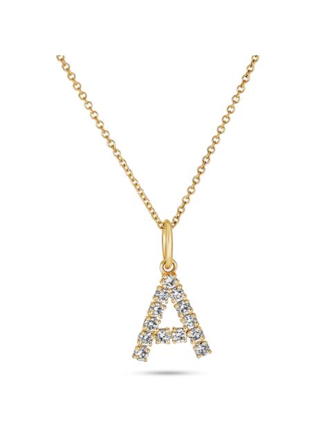 STONE AND STRAND Bold Diamond Initial Necklace