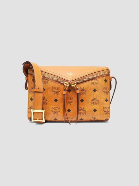MCM Women's Diamant 3D Small Faux-Leather Shoulder Bag - Cognac